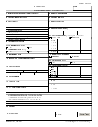 DD Form 1494 Application for Equipment Frequency Allocation, Page 3