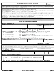 Document preview: DD Form 2656 Data for Payment of Retired Personnel