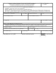 Document preview: DD Form 1853 Verification of Reserve Status for Travel Eligibility