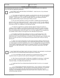 DA Form 3540 Certificate and Acknowledgement of U.S. Army Reserve Service Requirements and Methods of Fulfillment, Page 3