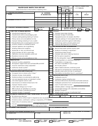 Document preview: DD Form 1812 Warehouse Inspection Report
