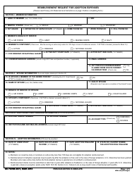 DD Form 2675 Reimbursement Request for Adoption Expenses