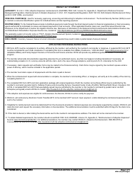 DD Form 2675 Reimbursement Request for Adoption Expenses, Page 3