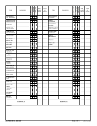 DA Form 461-5 Vehicle Classification Inspection, Page 2