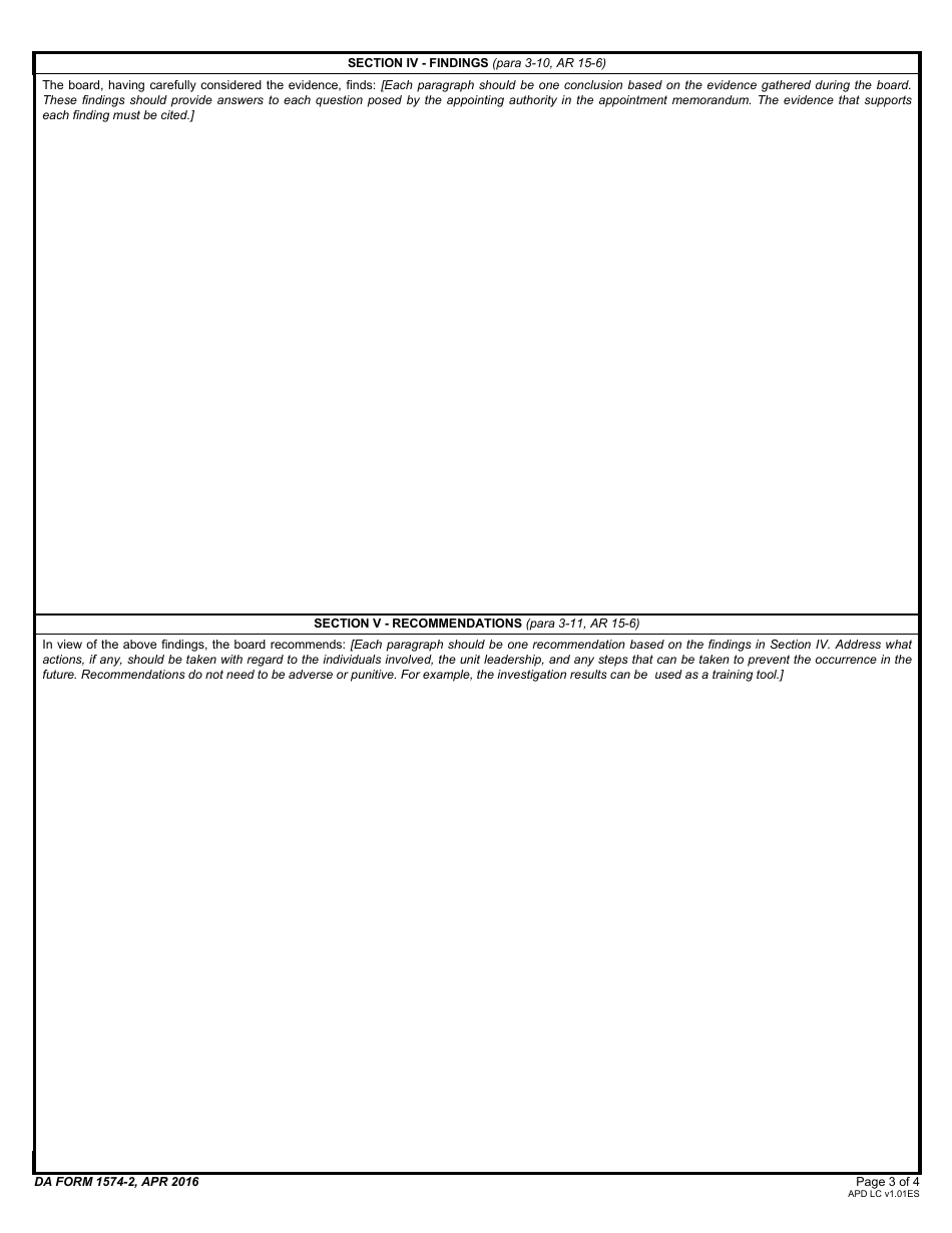 Da Form 1574 2 Fill Out Sign Online And Download Fill