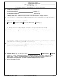 Document preview: DA Form 2102 Special Provisions B(S) Gas Service