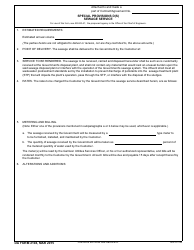 Document preview: DA Form 2104 Special Provisions D(S) Sewage Service