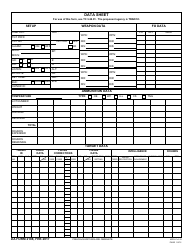 DD Form 2188 Data Sheet
