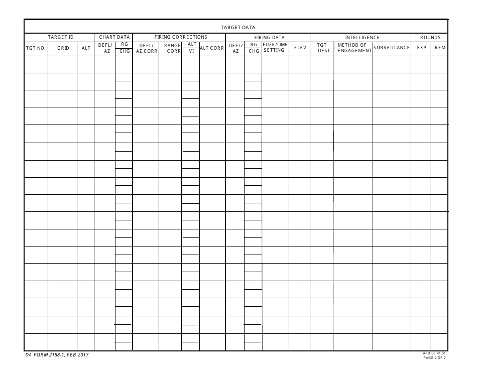 DA Form 2188-1 - Fill Out, Sign Online and Download Fillable PDF ...