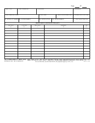DA Form 2408-21 Multiplace Life Raft Inspection and Maintenance Record