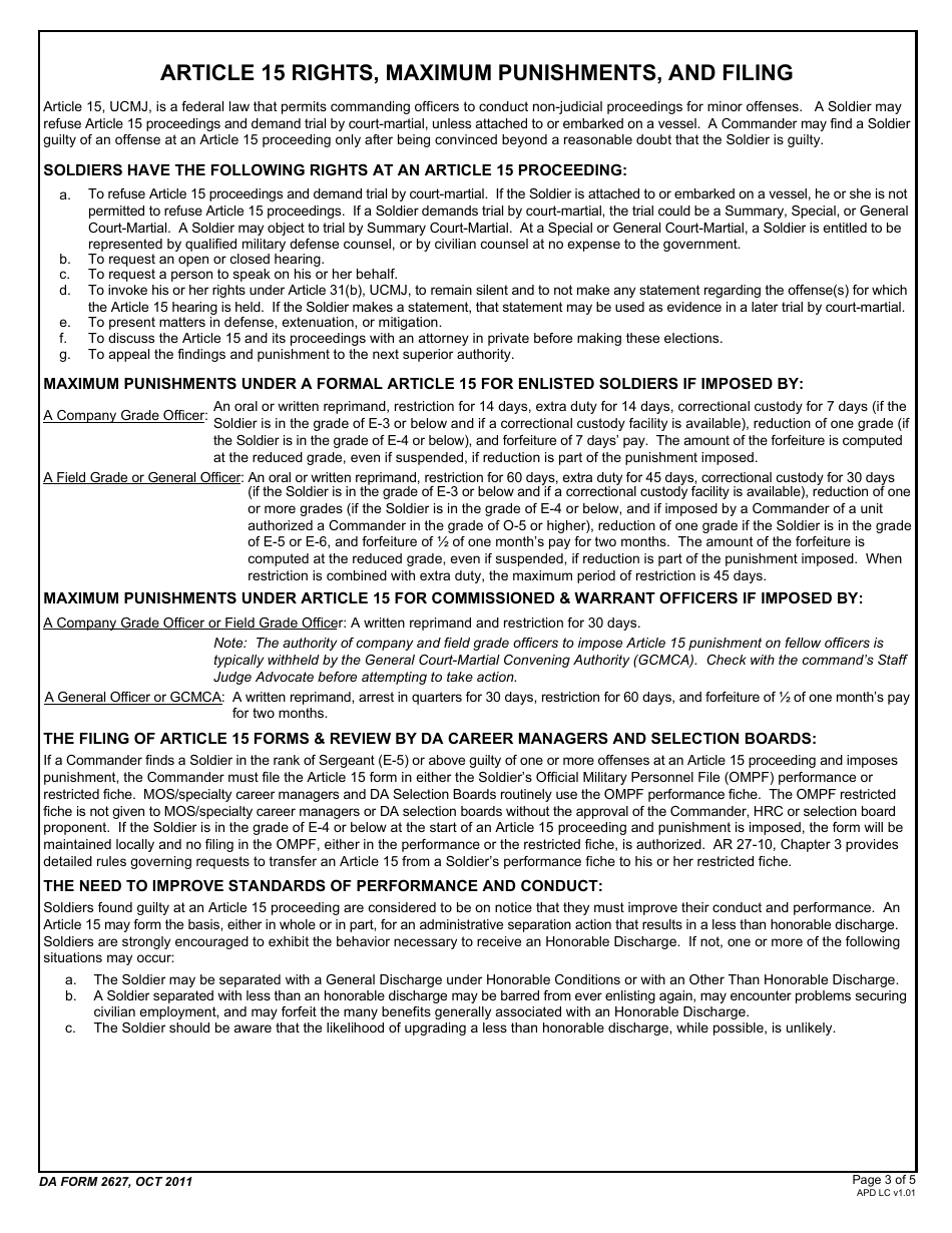 Da Form 2627 Fill Out Sign Online And Download Fillab