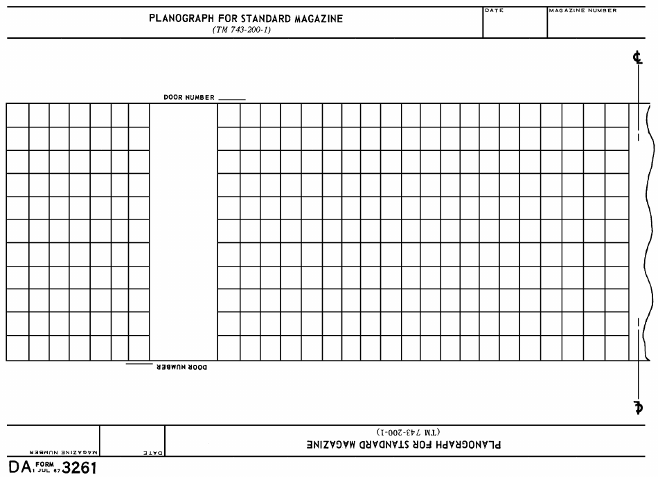 DA Form 3261 Planograph for Standard Magazine (Ammunition), Page 1