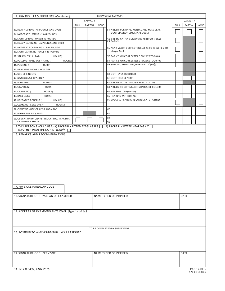 DA Form 3437 - Fill Out, Sign Online and Download Fillable PDF ...