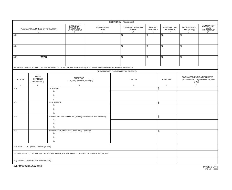 DA Form 3508 - Fill Out, Sign Online and Download Fillable PDF ...