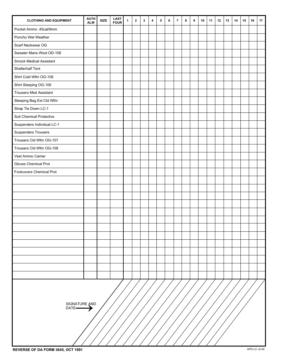 Da Form 3645 Fill Out Sign Online And Download Fillable Pdf