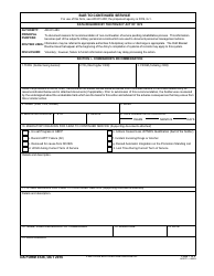 DA Form 4126 Bar to Continued Service