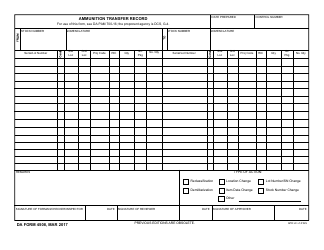 DA Form 4508 Download Printable PDF or Fill Online Ammunition Transfer ...