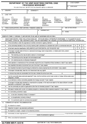 Document preview: DA Form 4605-R Munitions Control Case Processing Worksheet