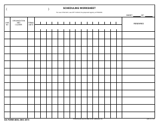 Document preview: DA Form 4656 Scheduling Worksheet