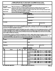Document preview: DA Form 4833 Commander's Report of Disciplinary or Administrative Action