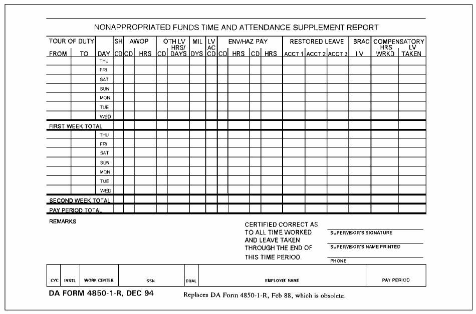 DA Form 4850-1-R - Fill Out, Sign Online and Download Printable PDF | Templateroller