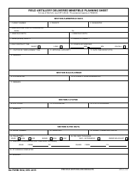 Document preview: DA Form 5032 Field Artillery Delivered Minefield Planning Sheet