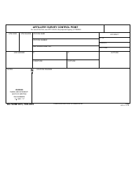 Document preview: DA Form 5075 Artillery Survey Control Point