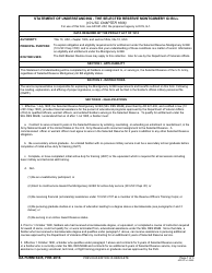 DA Form 5435 &quot;Statement of Understanding - the Selected Reserve Montgomery Gi Bill&quot;