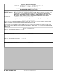 DA Form 5447 &quot;Officer Service Agreement Selected Reserve Educational Assistance Program (Short Title: Montgomery Gi Bill)&quot;