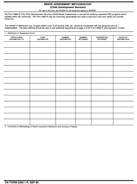 DA Form 5562-1-R  Printable Pdf