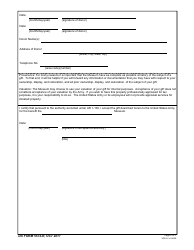 DA Form 5572-R Gift Agreement, Page 2