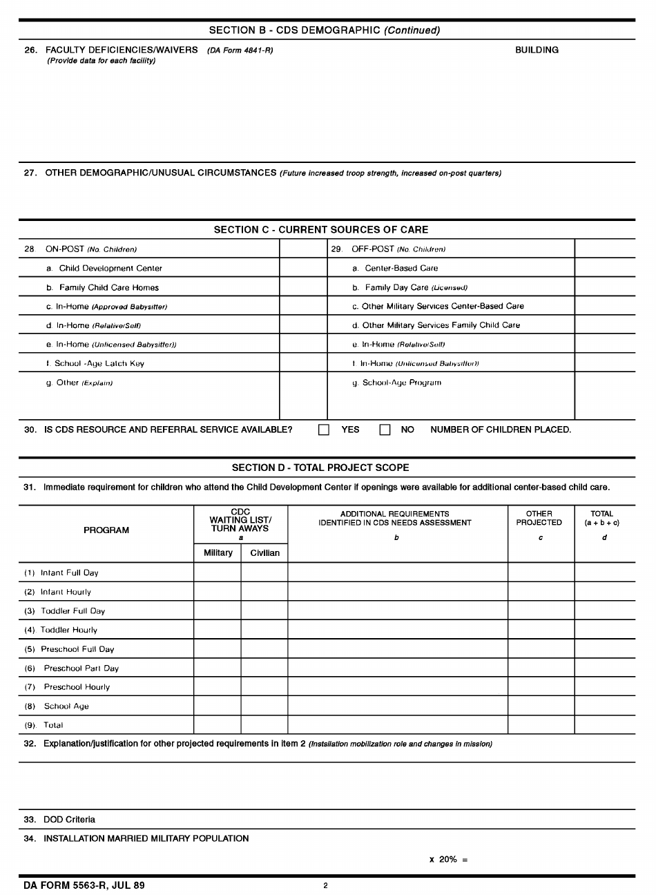 DA Form 5563-R - Fill Out, Sign Online and Download Printable PDF ...