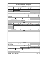 Document preview: DA Form 5701-72 Uh-72a Performance Planning Card