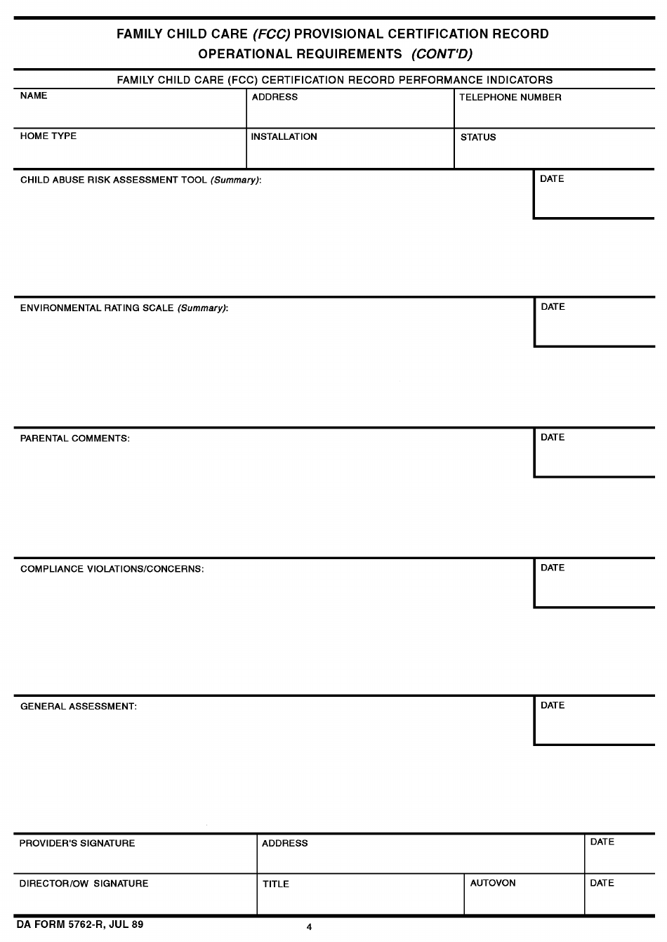 DA Form 5762-R - Fill Out, Sign Online and Download Printable PDF ...