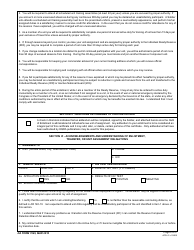 DA Form 7249 Certificate and Acknowledgement of Service Requirements and Methods of Fulfillment for Individuals Enlisting or Transferring Into Units of the Army National Guard Upon REFRAD/Discharge From Active Army Service, Page 2