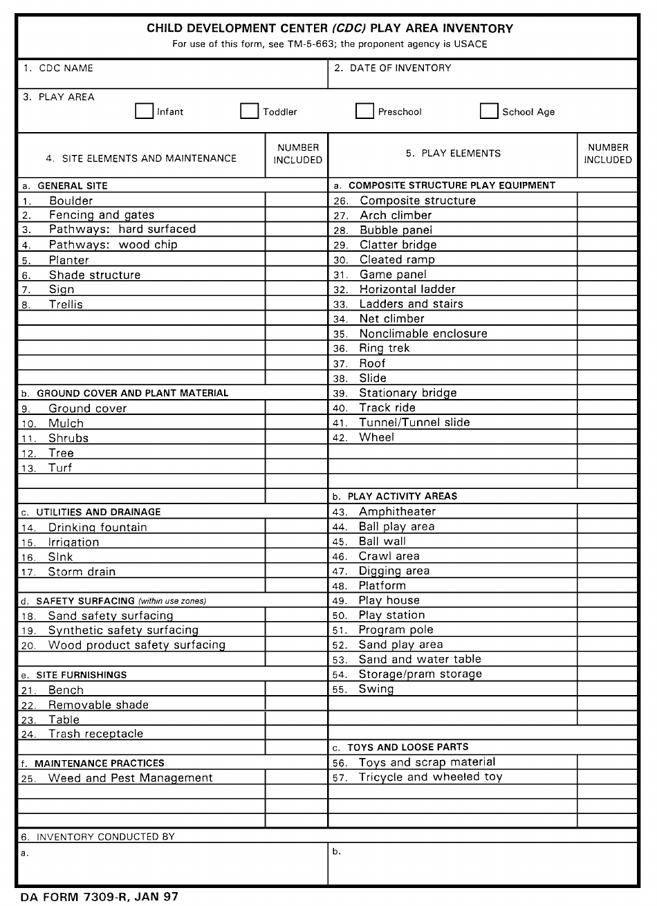 DA Form 7309-R - Fill Out, Sign Online and Download Printable PDF ...