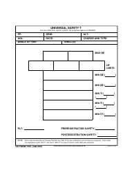 Document preview: DA Form 7353 Universal Safety T