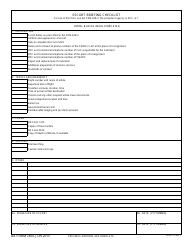 Document preview: DA Form 7404 Escort Briefing Checklist