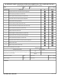 Document preview: DA Form 7540-1 M41 Improved Target Acquisition System (Itas) Gunners Skill Test, Scorecard for Part 1