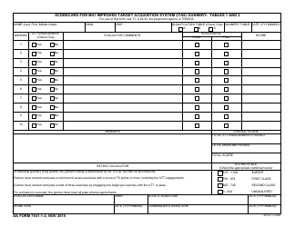 Document preview: DA Form 7541-1-2 Scorecard for M41 Improved Target Acquisition System (Itas) Gunnery: Tables 1 and 2