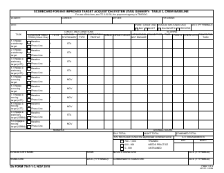 Document preview: DA Form 7541-1-3 Scorecard for M41 Improved Target Acquisition System (Itas) Gunnery: Table 3, Crew Baseline