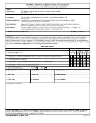 Document preview: DA Form 7595-5-2 Initiate a Tactical Combat Casualty Care Card