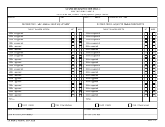 Document preview: DA Form 7649-R Squad Designated Marksman Record Fire I and Ii
