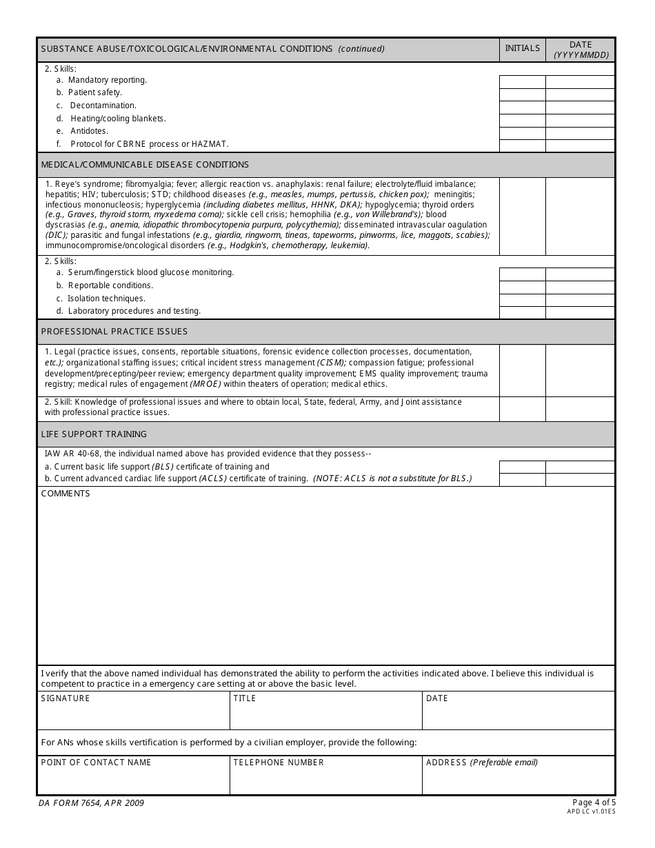 DA Form 7654 - Fill Out, Sign Online and Download Fillable PDF ...