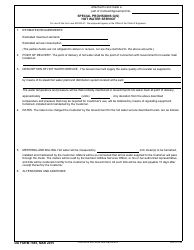 Document preview: DA Form 7683 Special Provisions G(S) Hot Water Service