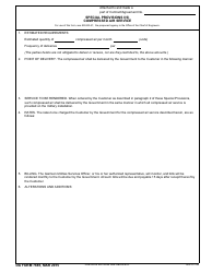 Document preview: DA Form 7685 Special Provisions I(S) Compressed Air Service