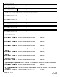 DA Form 7690 Salvage Diver Qualification Worksheet, Page 2