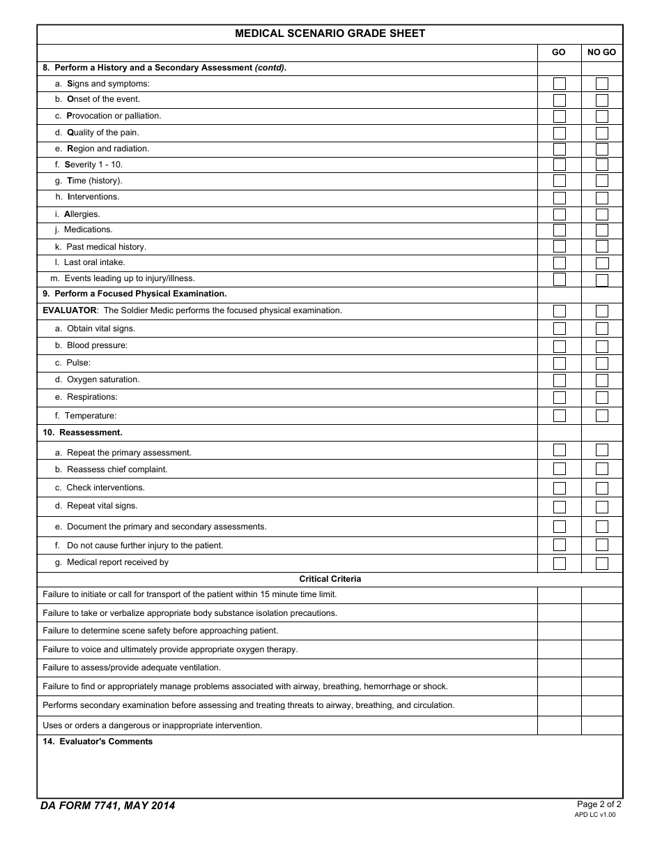 DA Form 7741 - Fill Out, Sign Online and Download Fillable PDF ...