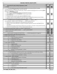 DA Form 7742 Trauma Scenario Grade Sheet, Page 2