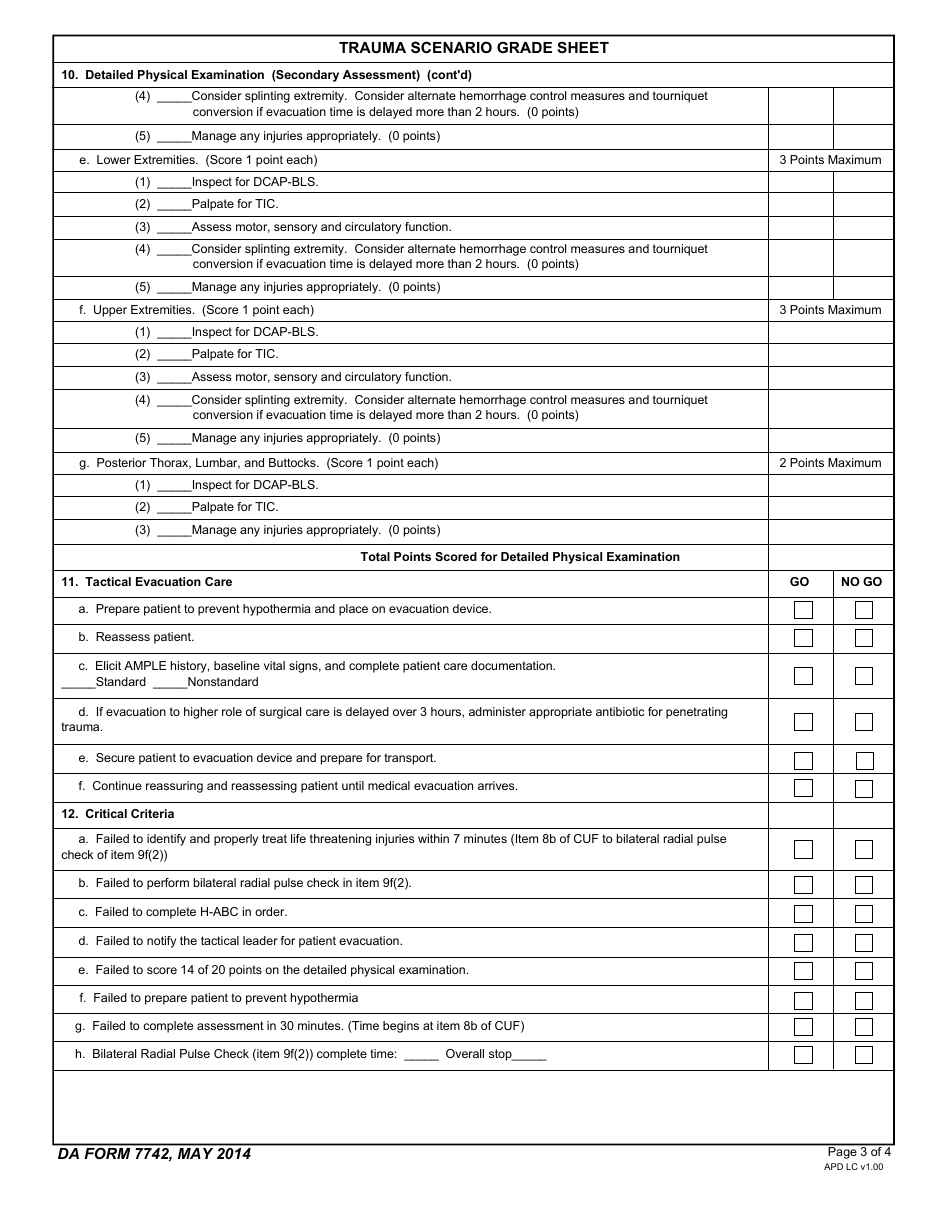 DA Form 7742 - Fill Out, Sign Online and Download Fillable PDF ...